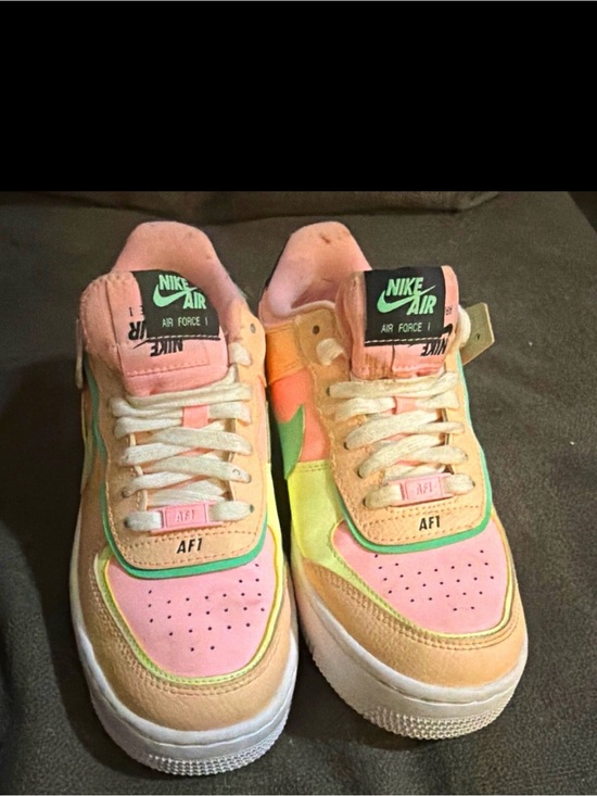 Nike Shoes - Nike Air Force 1 Pastel Multicolor Sneakers - Pink, Peach, Neon Green
